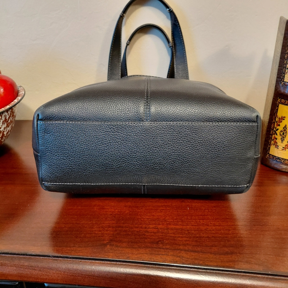 Coach Penelope Black Pebbled Leather Tote - Picture 9 of 12